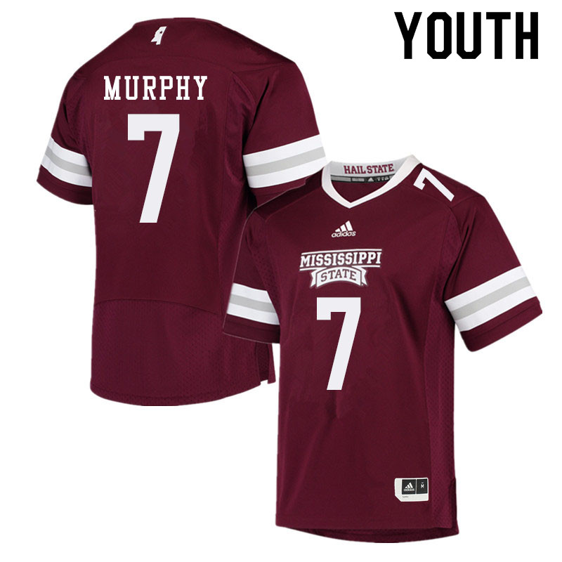 Youth #7 Marcus Murphy Mississippi State Bulldogs College Football Jerseys Sale-Maroon